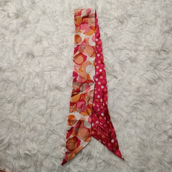Coach Accessories - Skinny silk Coach scarf